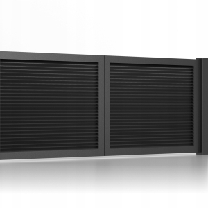 Brama skrzydłowa wjazdowa aluminiowa uzbrojona kolekcja optima 300 x150 cm