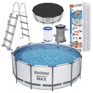 Basen stelażowy 366x122 12FT BESTWAY 5w1 Drabinka Pokrywa Pompa